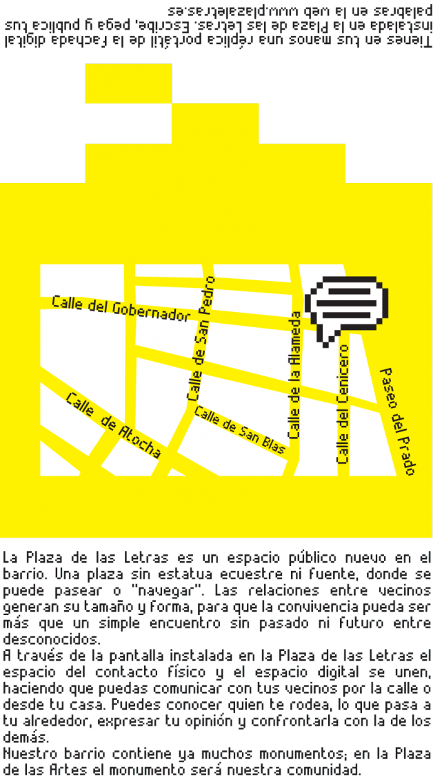 Flyer del proyecto Plaza Letras