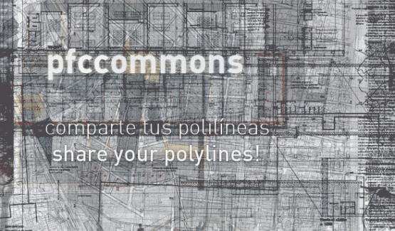 Lema de PFCCommons "Comparte tus polilíneas"