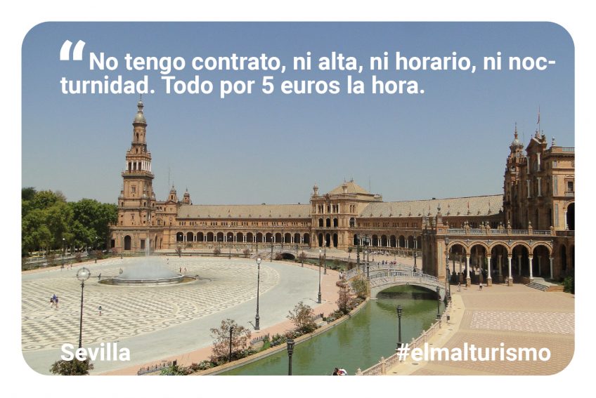 Postal El mal turismo, Sevilla