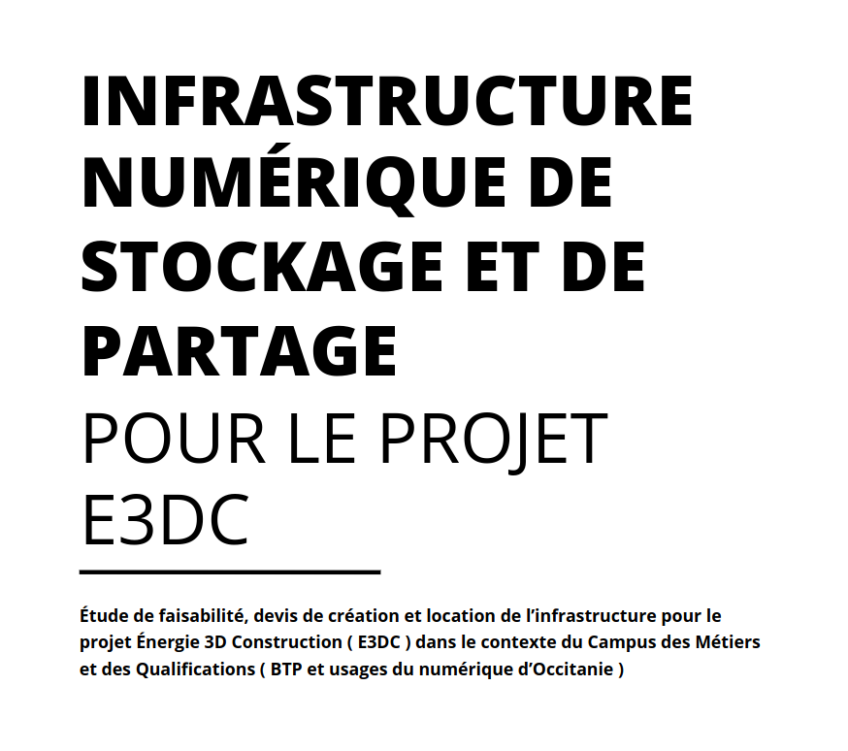 Portada del estudio de viabilidad para el proyecto E3DC.