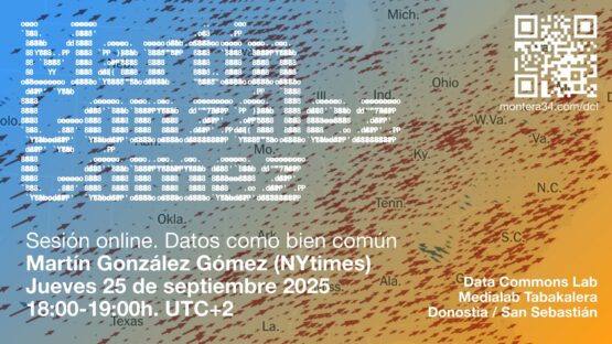 Sesión online. Datos como bien común Martín González Gómez Jueves 25 de septiembre 2025. 18:00h. UTC+2. Data Commons Lab. Medialab Tabakalera. Donostia