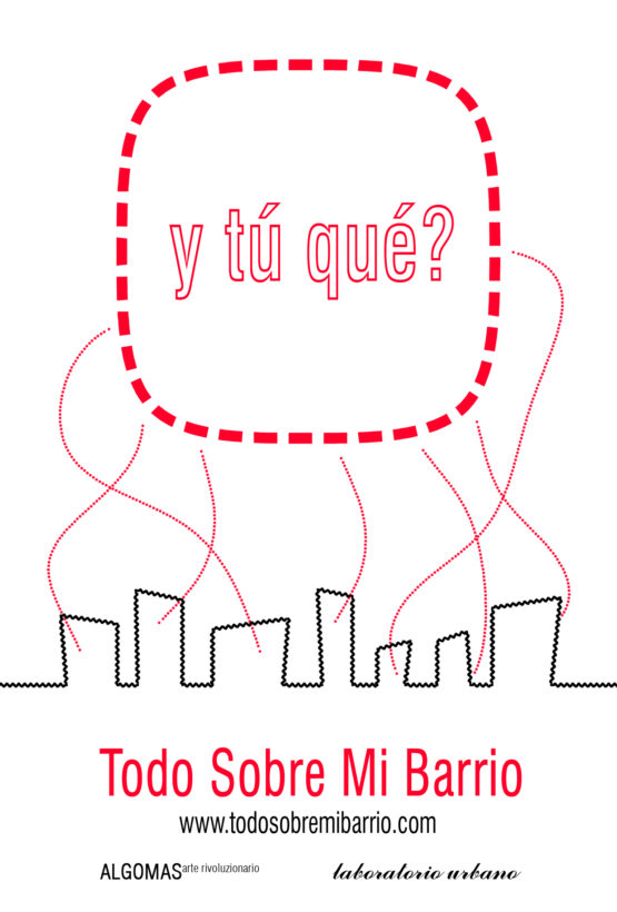 Cara A del flyer de difusión del proyecto Todo Sobre Mi Barrio.