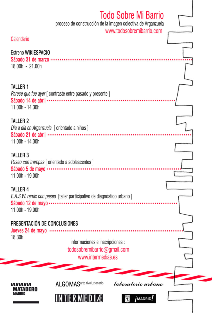 Cara B del flyer de difusión del proyecto Todo Sobre Mi Barrio