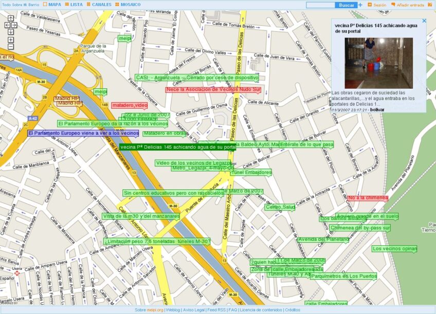 Meipi Todo Sobre Mi Barrio. Vista de mapa