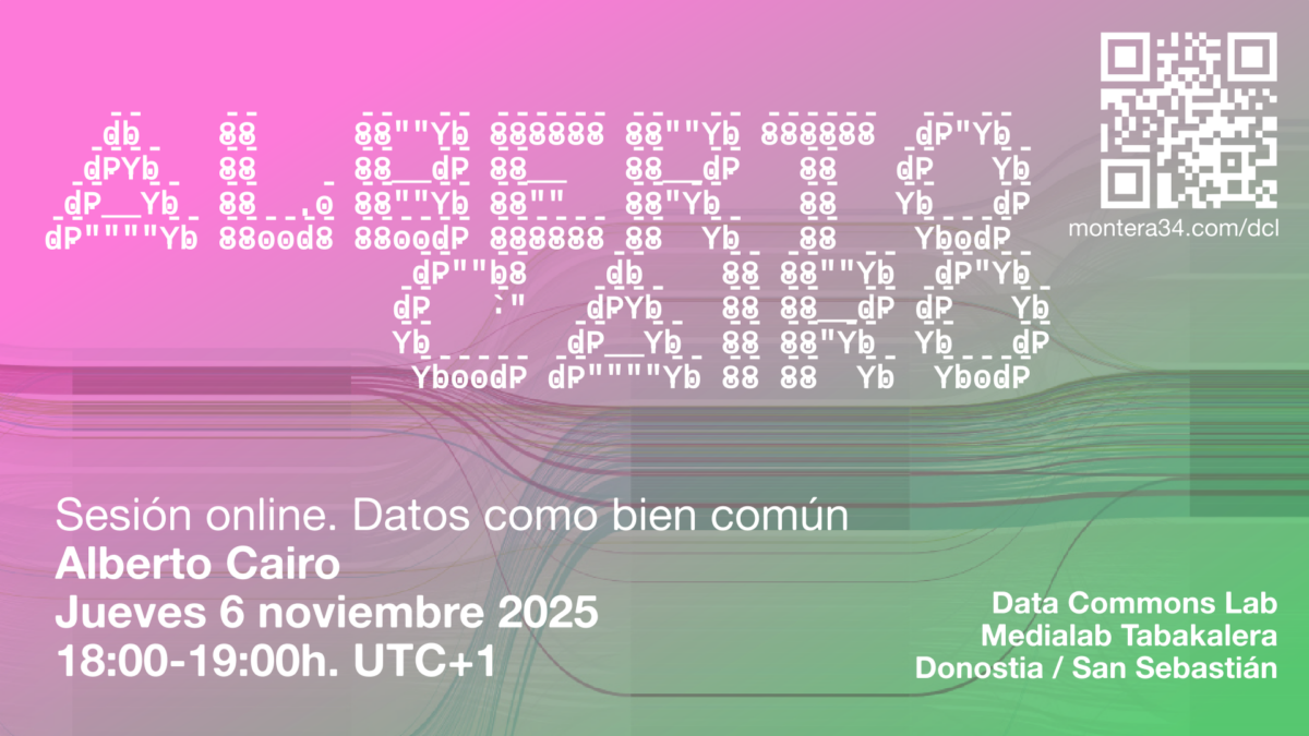 Datos como bien común #4: Alberto Cairo. Jueves 6 de noviembre 2025. 18:00h