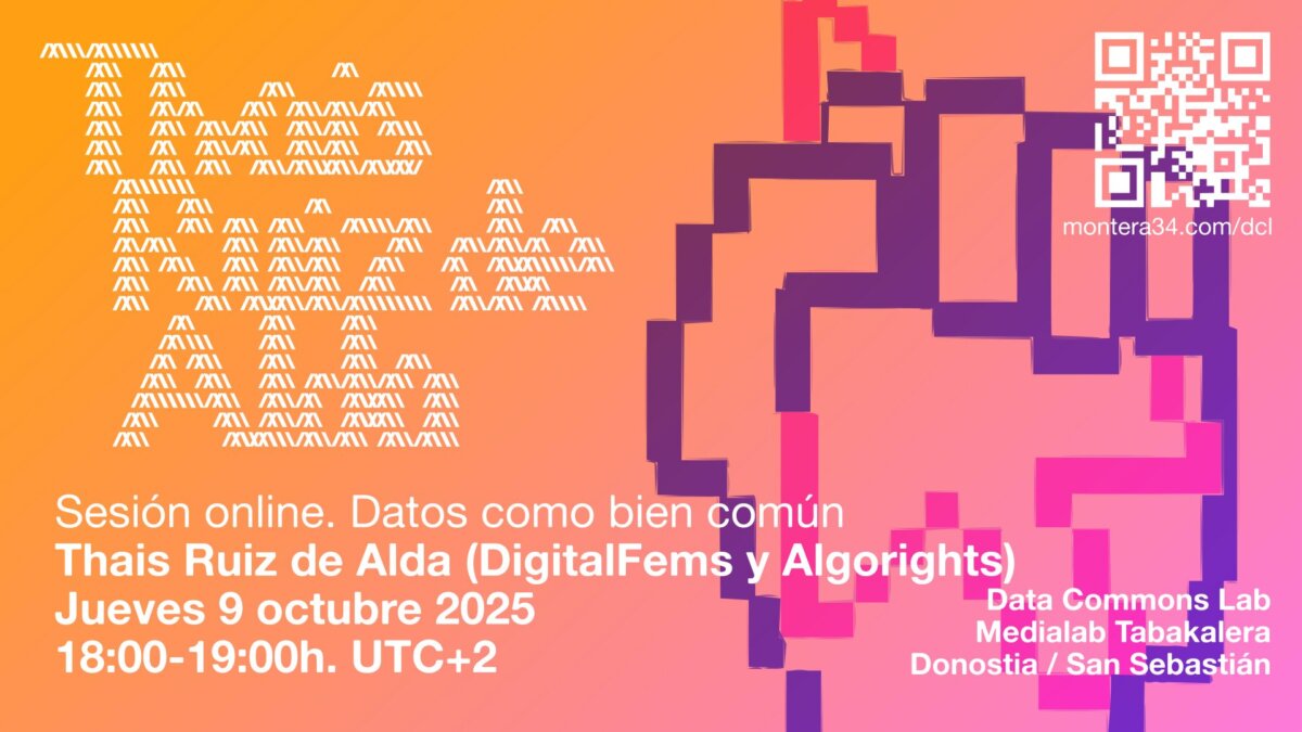 Datos como bien común #2: Thais Ruiz de Alda Jueves 9 de octubre 2025. 18:00h
